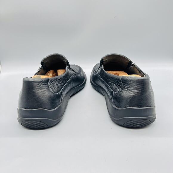 Mephisto Shoes Mens 11 Black Pebbled Leather Slip On Loafers Casual Comfort